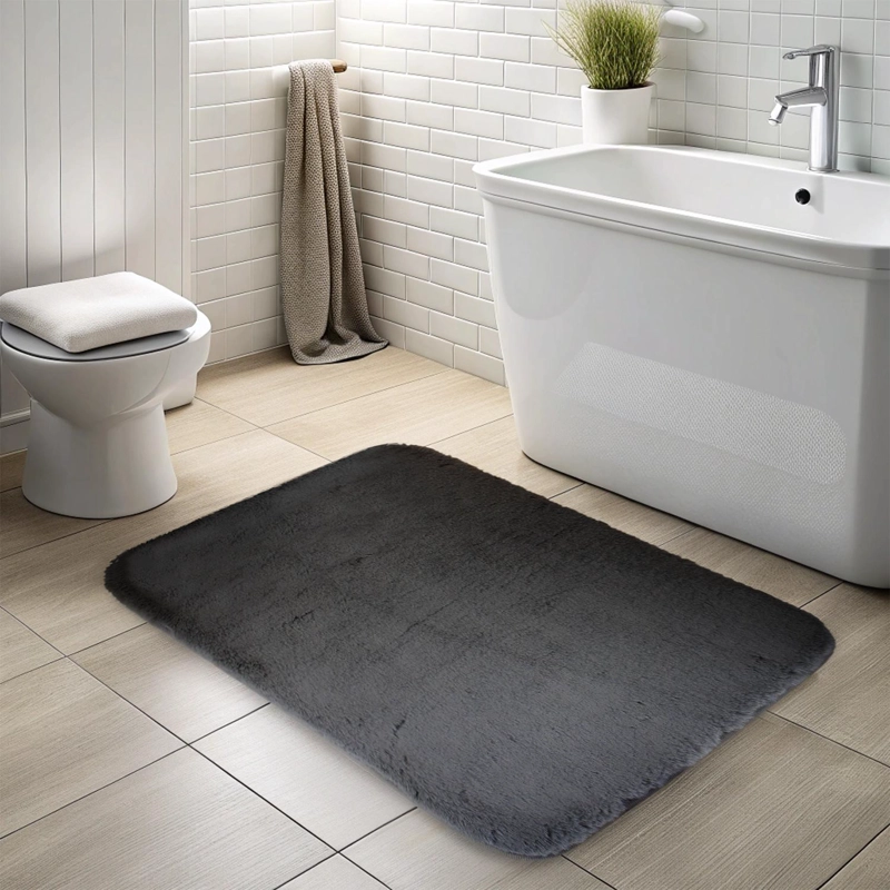 ALFOMBRA DE BAÑO NAUTICA ULTRA SUAVE 50X80CM GRIS OSCURO - 3
