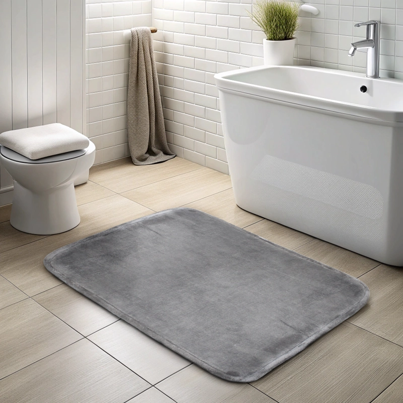 ALFOMBRA DE BAÑO NAUTICA FLANNEL 50X80CM ABSORBENTE GRIS - 3