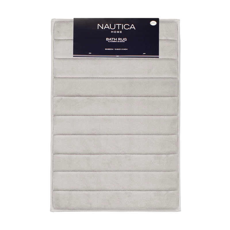 ALFOMBRA DE BAÑO NAUTICA 50X80CM CORALINA ULTRA SUAVE GRIS - 1