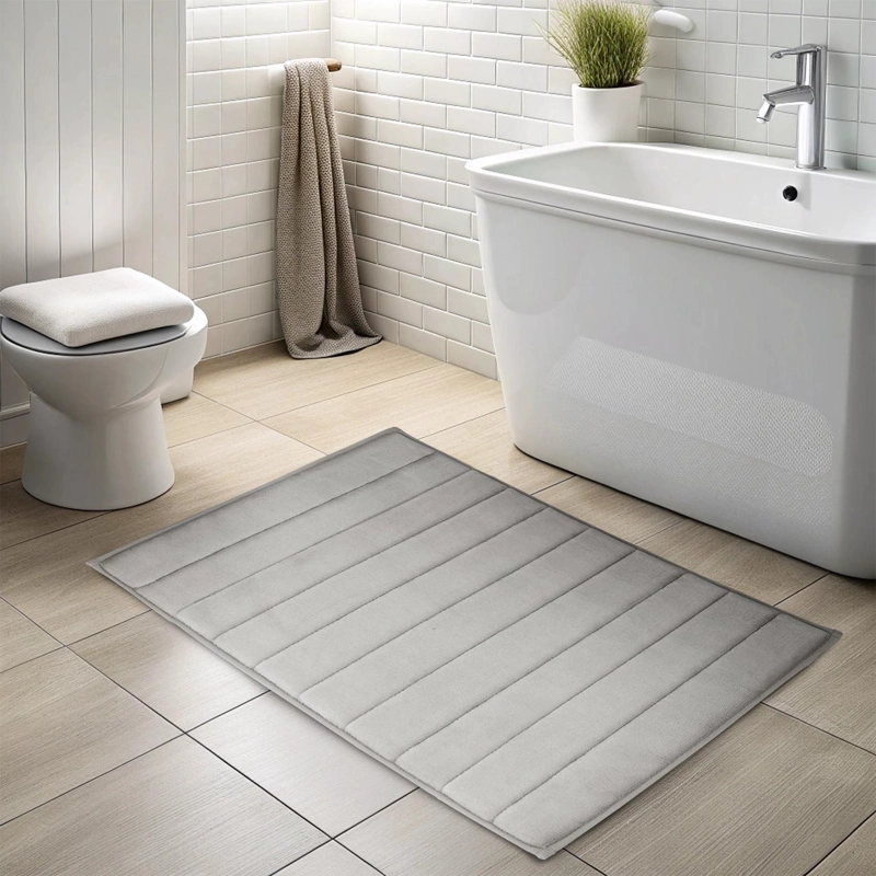 ALFOMBRA DE BAÑO NAUTICA 50X80CM CORALINA ULTRA SUAVE GRIS - 2