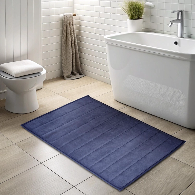 ALFOMBRA DE BAÑO NAUTICA 50X80CM CORALINA ULTRA SUAVE AZUL - 2