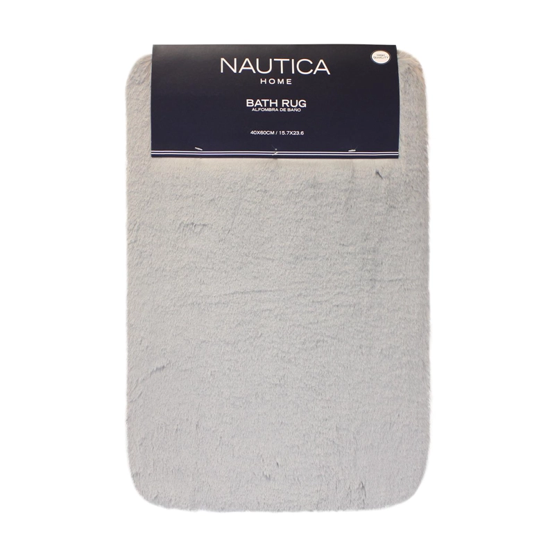 ALFOMBRA DE BAÑO NAUTICA ULTRA SUAVE 40X60CM GRIS CLARO - 1