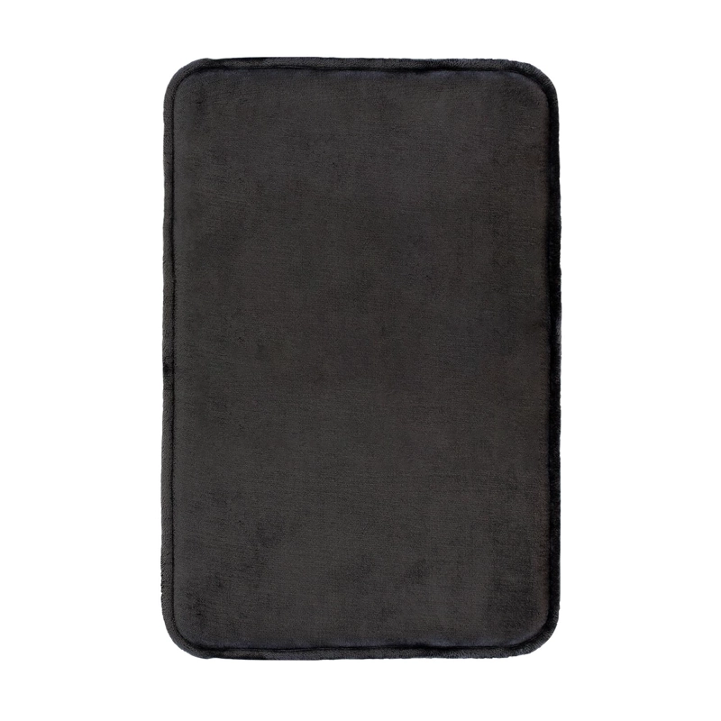 ALFOMBRA DE BAÑO NAUTICA FLANNEL 40X60CM ANTIDESLIZANTE GRIS OSCURO - 1