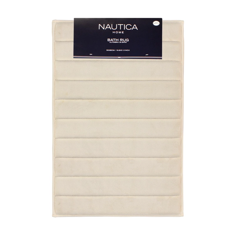 ALFOMBRA DE BAÑO NAUTICA 50X80CM CORALINA ULTRA SUAVE MARFIL - 1