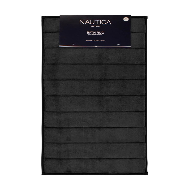 ALFOMBRA DE BAÑO NAUTICA 50X80CM CORALINA ULTRA SUAVE NEGRO - 1