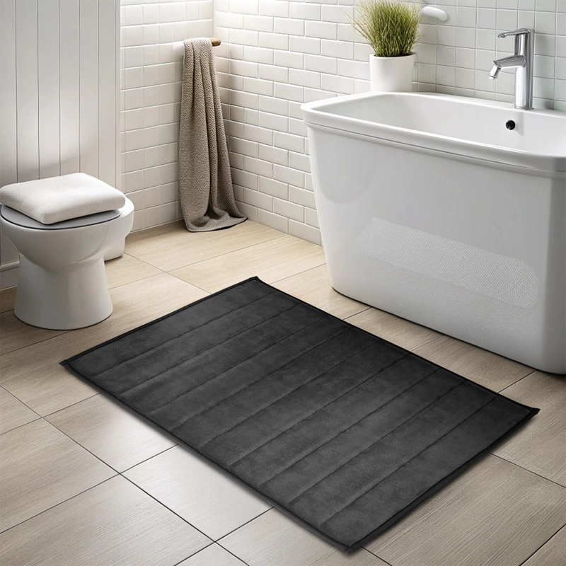 ALFOMBRA DE BAÑO NAUTICA 50X80CM CORALINA ULTRA SUAVE NEGRO - 2