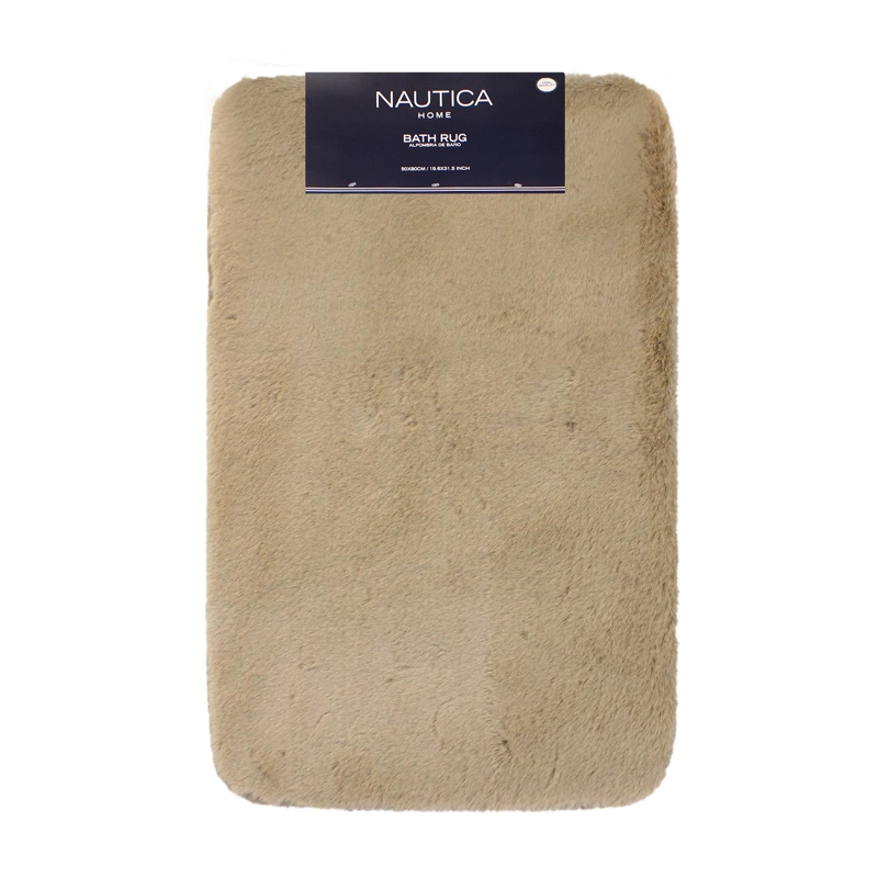 ALFOMBRA DE BAÑO NAUTICA ULTRA SUAVE 50X80CM BEIGE - 1