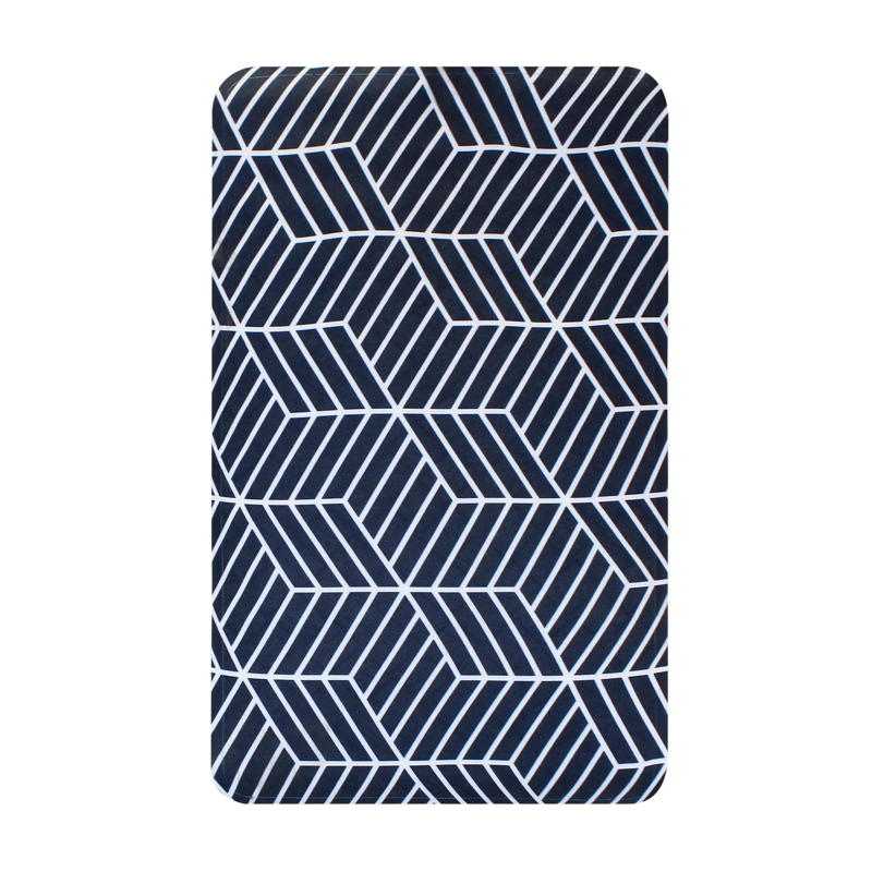 ALFOMBRA DE BAÑO NAUTICA PVC ANTIDESLIZANTE 39X69CM AZUL-BLANCO - 2