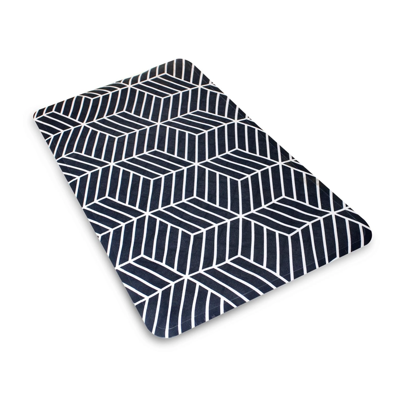 ALFOMBRA DE BAÑO NAUTICA PVC ANTIDESLIZANTE 39X69CM AZUL-BLANCO - 4
