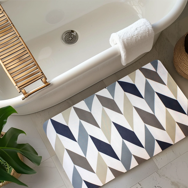 ALFOMBRA DE BAÑO NAUTICA PVC ANTIDESLIZANTE 39X69CM MULTICOLOR - 1