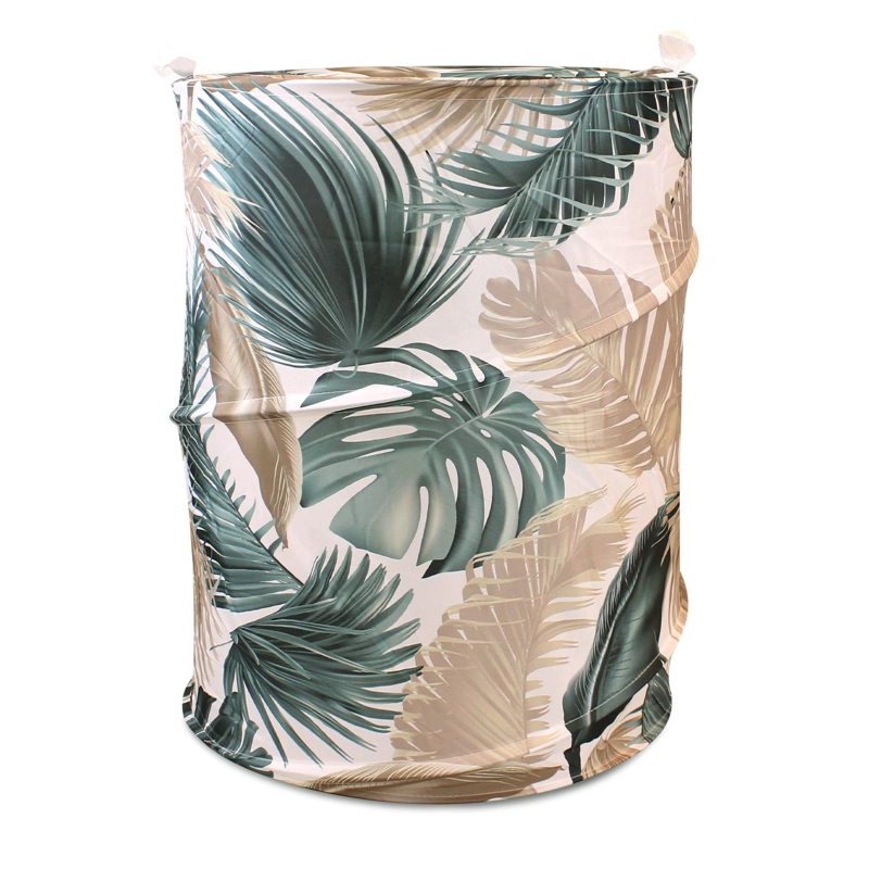 CESTO PARA ROPA PLEGABLE NAUTICA 42X55CM HOJAS TROPICALES - 2