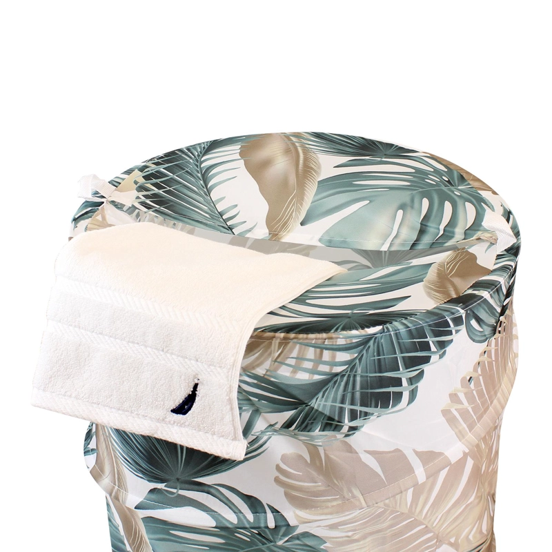 CESTO PARA ROPA PLEGABLE NAUTICA 42X55CM HOJAS TROPICALES - 4