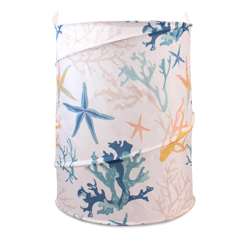CESTO PARA ROPA PLEGABLE NAUTICA 42X55CM CORALES DE MAR - 2