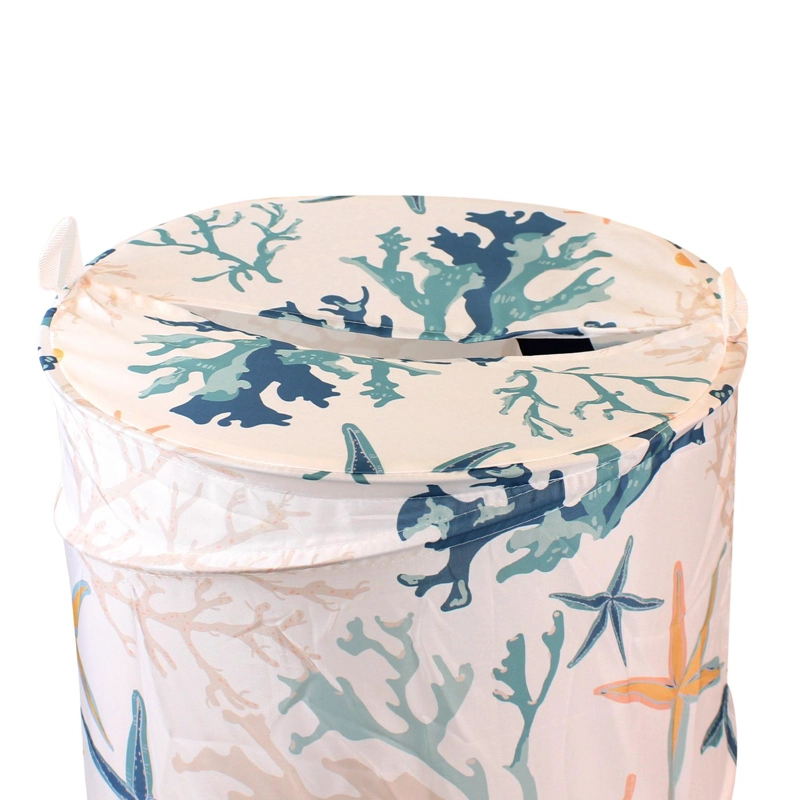 CESTO PARA ROPA PLEGABLE NAUTICA 42X55CM CORALES DE MAR - 3