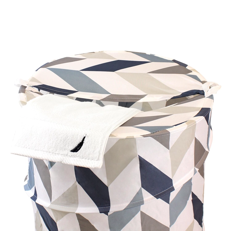 CESTO PARA ROPA PLEGABLE NAUTICA 42X55CM MULTICOLOR - 4