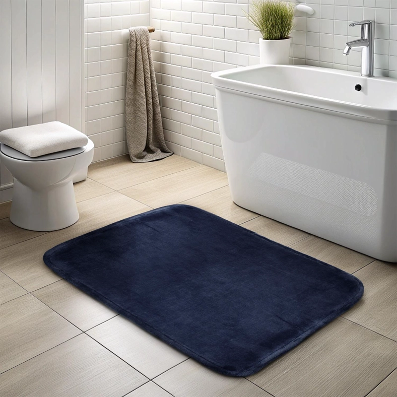 ALFOMBRA DE BAÑO NAUTICA FLANNEL 50X80CM ABSORBENTE AZUL MARINO - 4