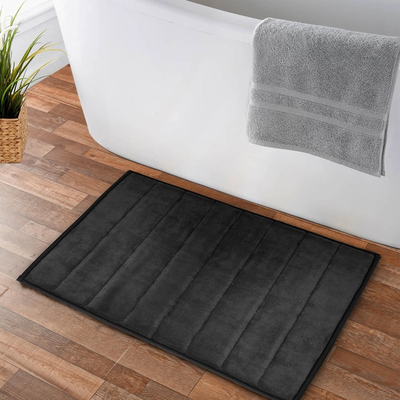 ALFOMBRA DE BAÑO NAUTICA 40X60CM CORALINA ULTRA SUAVE NEGRO - 2