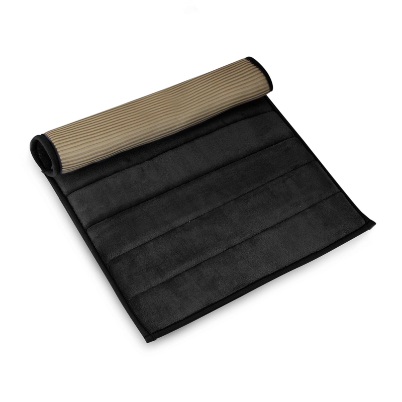 ALFOMBRA DE BAÑO NAUTICA 40X60CM CORALINA ULTRA SUAVE NEGRO - 3