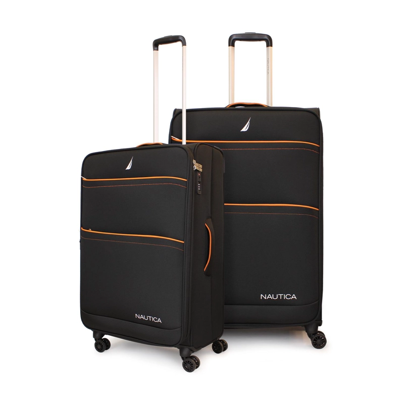 PACK 2 MALETAS BLANDAS DE TELA M+L NAUTICA LISBOA 20K Y 23K NEGRA - 1