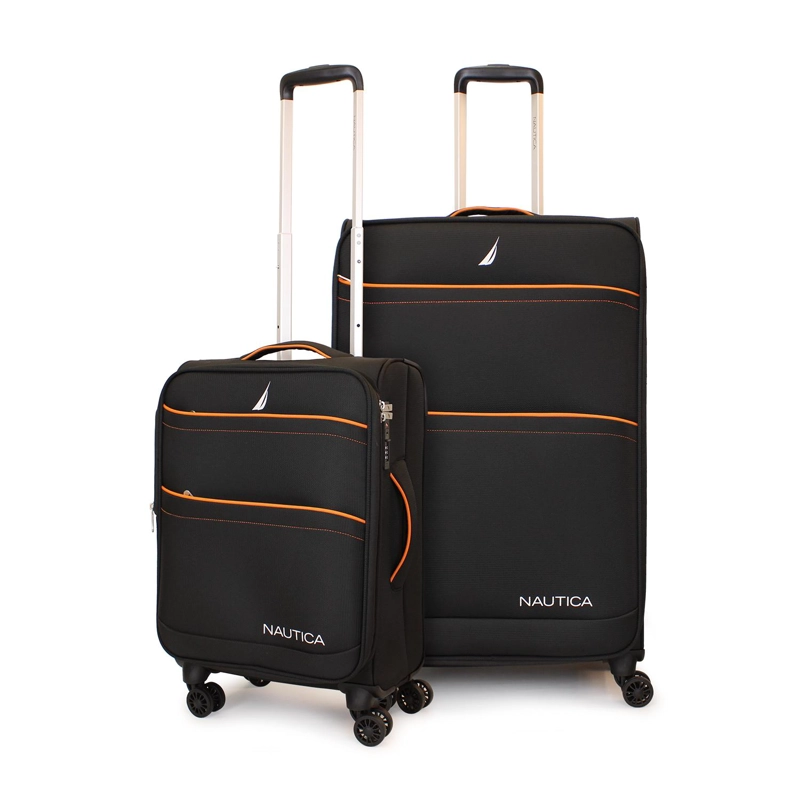 PACK 2 MALETAS BLANDAS DE TELA S+L NAUTICA LISBOA 10K Y 23K NEGRA - 1