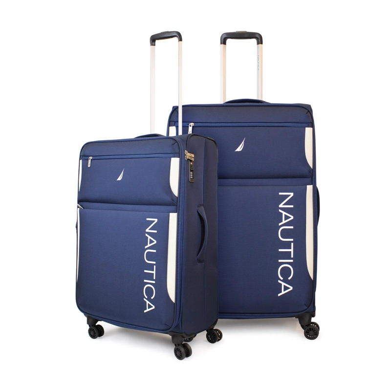 PACK 2 MALETAS BLANDAS DE TELA M+L NAUTICA MARBELLA 20K Y 23K AZUL - 1