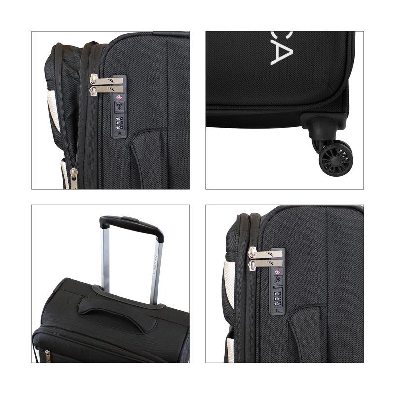 PACK 2 MALETAS BLANDAS DE TELA S+L NAUTICA MARBELLA 10K Y 23K NEGRA - 3