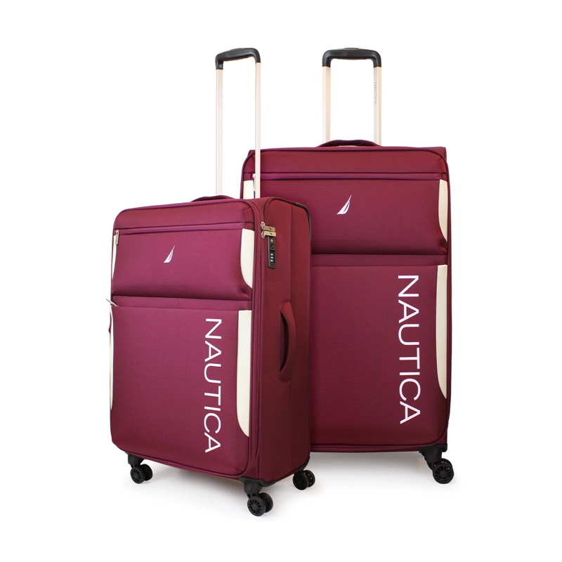 PACK 2 MALETAS BLANDAS DE TELA M+L NAUTICA MARBELLA 20K Y 23K BURDEO - 1