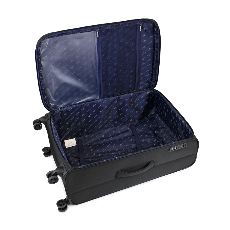 SET DE 3 MALETAS BLANDAS DE TELA S+M+L NAUTICA MARBELLA NEGRA - 2