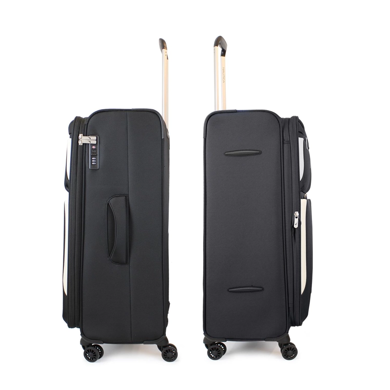 SET DE 3 MALETAS BLANDAS DE TELA S+M+L NAUTICA MARBELLA NEGRA - 7