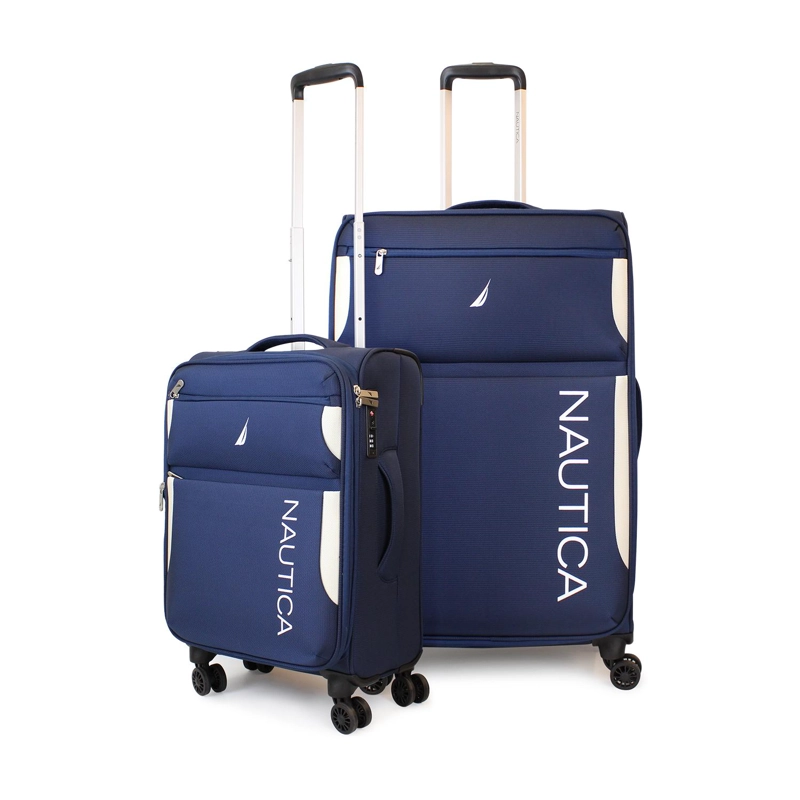 PACK 2 MALETAS BLANDAS DE TELA S+L NAUTICA MARBELLA 10K Y 23K AZUL - 1