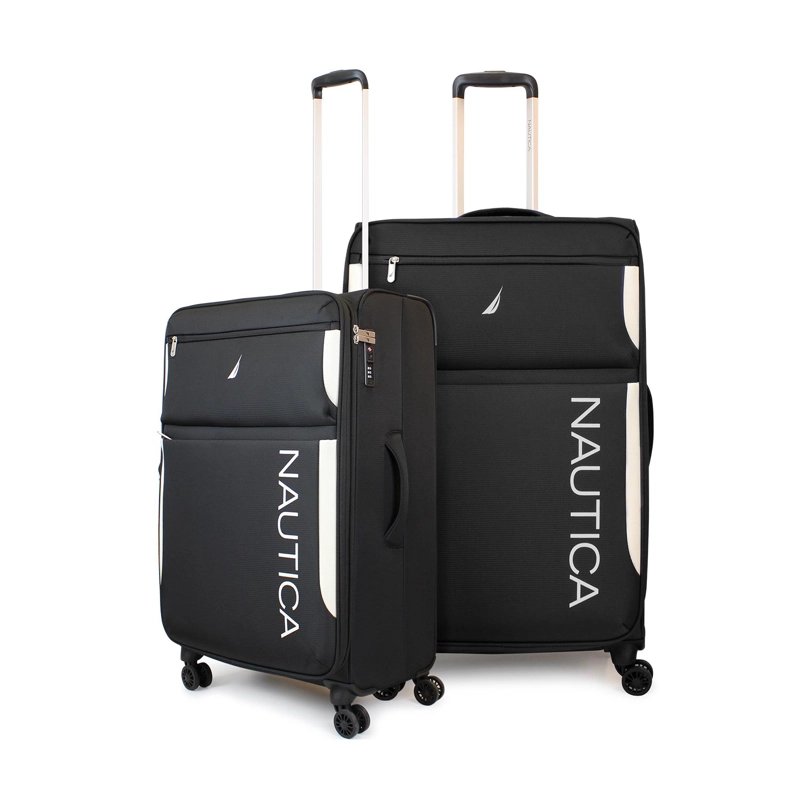 PACK 2 MALETAS BLANDAS DE TELA M+L NAUTICA MARBELLA 20K Y 23K NEGRA - 1