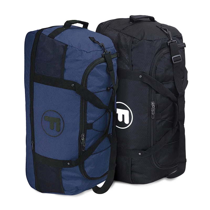 PACK 2 BOLSOS F GOLIAT XL ENROLLABLE 130LTS NEGRO Y AZUL - 1
