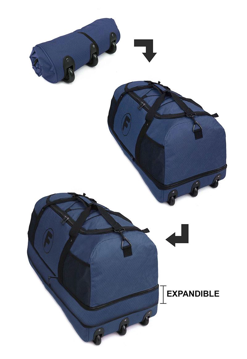 PACK 2 BOLSOS F GOLIAT XL ENROLLABLE 130LTS NEGRO Y AZUL - 4