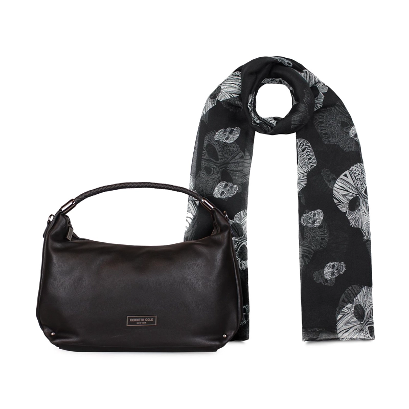 PACK KENNETH COLE CARTERA MINIME + PAÑUELO OMANI NEGRO - 1