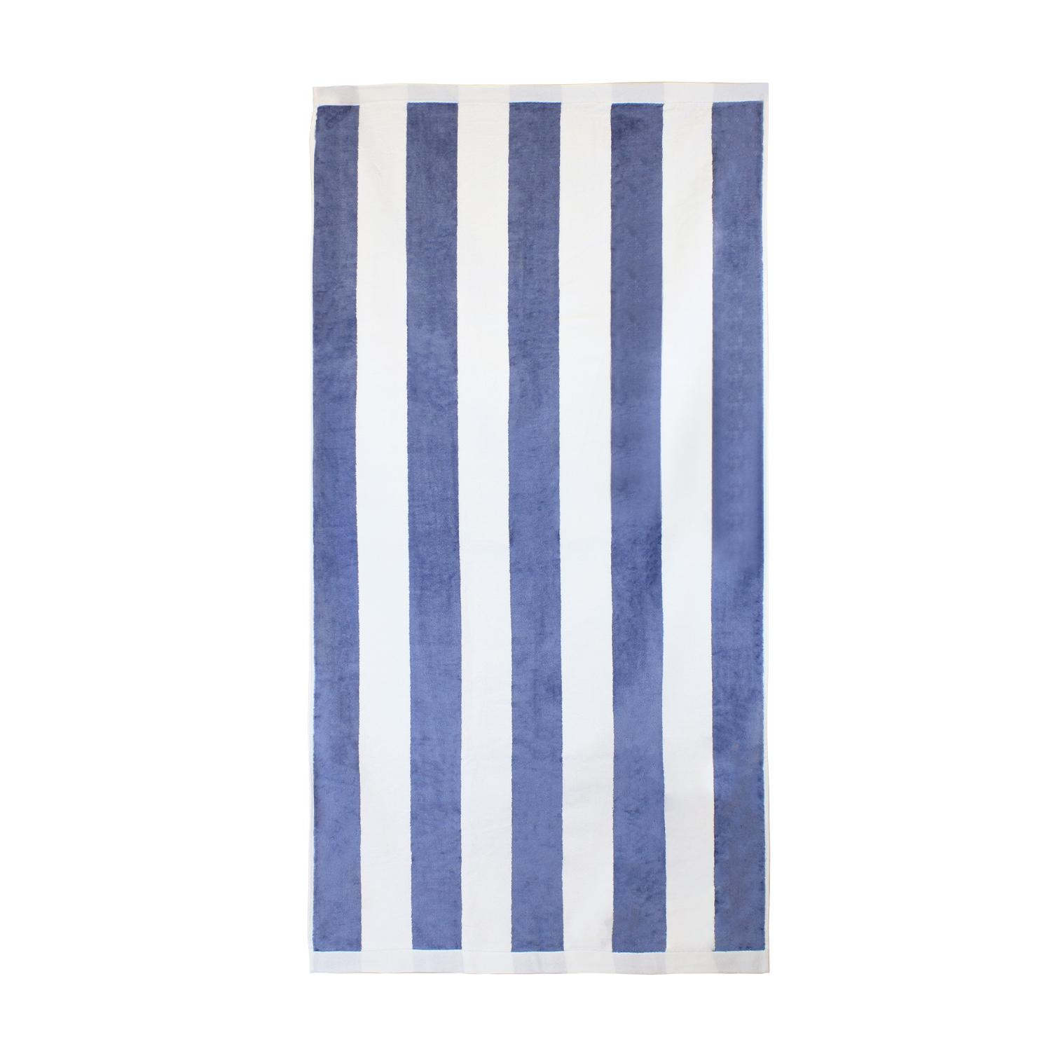 TOALLA DE PLAYA NAUTICA 100% ALGODON 163X81 DISEÑO RAYAS AZUL - 3