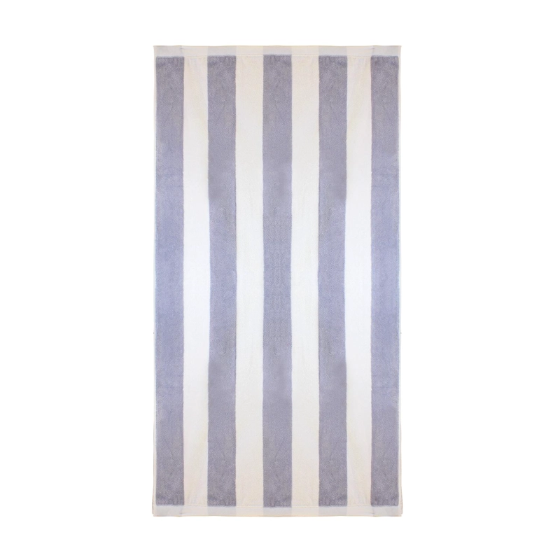 TOALLA DE PLAYA NAUTICA 100% ALGODON 163X81 DISEÑO RAYAS GRIS - 3