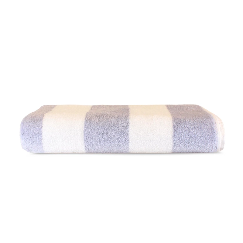 TOALLA DE PLAYA NAUTICA 100% ALGODON 163X81 DISEÑO RAYAS GRIS - 4