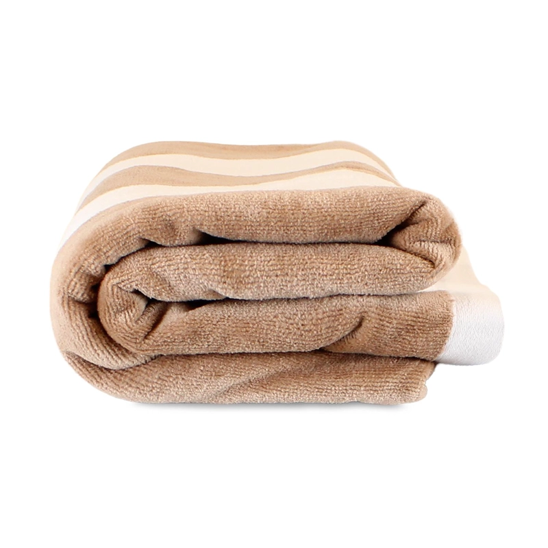 TOALLA DE PLAYA NAUTICA 100% ALGODON 163X81 DISEÑO RAYAS BEIGE - 5