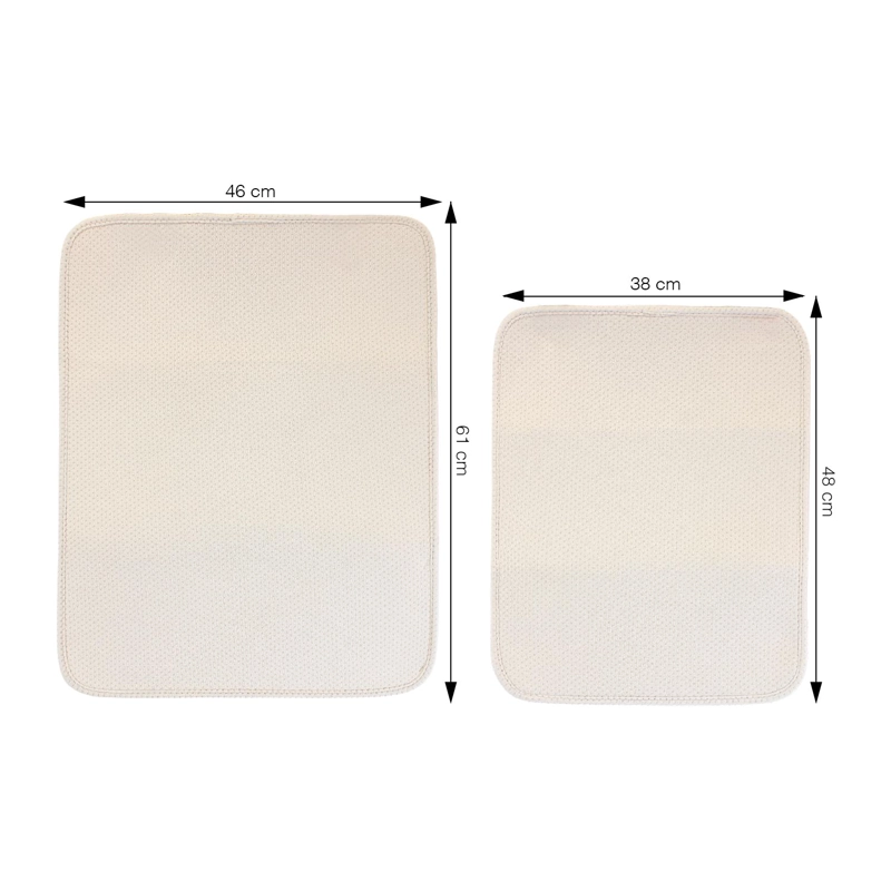 SET 2 TAPETES SECAPLATOS ALTA ABSORCIÓN NAUTICA HOME PARA COCINA - BEIGE - 3