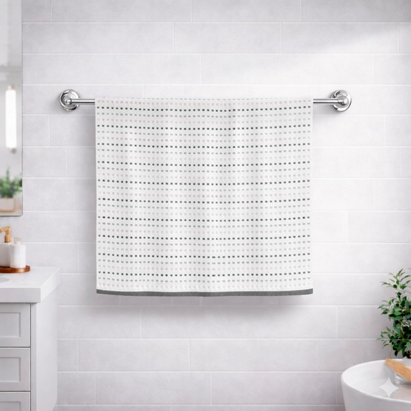 TOALLA DE BAÑO STRIPE NAUTICA HOME 100% ALGODON76X137CM WHITE - 2