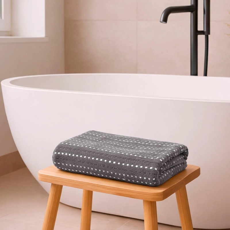 TOALLA DE BAÑO STRIPE NAUTICA HOME 100% ALGODON76X137CM GRIS - 1