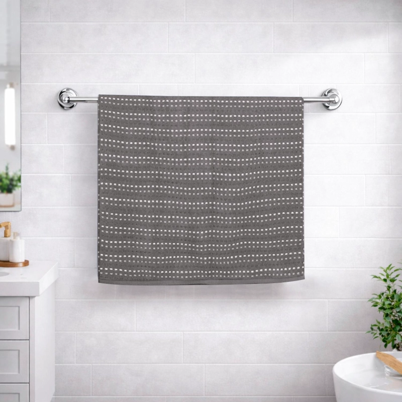 TOALLA DE BAÑO STRIPE NAUTICA HOME 100% ALGODON76X137CM GRIS - 2
