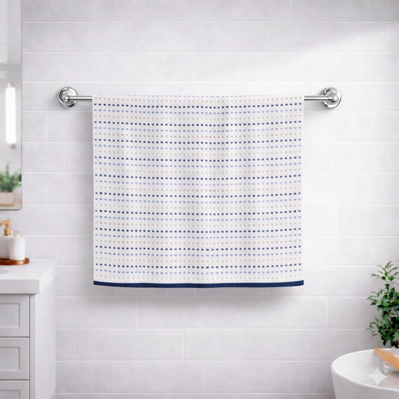 TOALLA DE BAÑO STRIPE NAUTICA HOME 100% ALGODON76X137CM BLANCA - 2