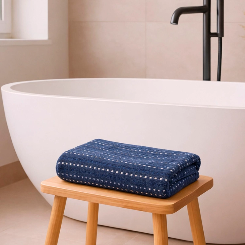TOALLA DE BAÑO STRIPE NAUTICA HOME 100% ALGODON76X137CM AZUL - 1