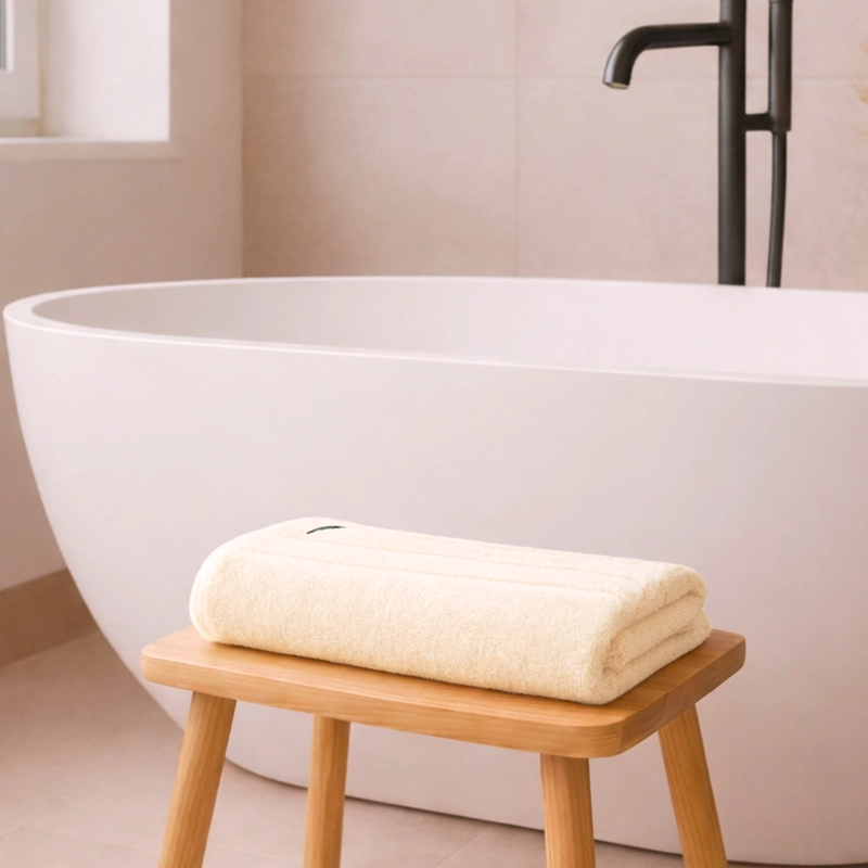 TOALLA DE BAÑO CUERPO NAUTICA HOME 100% ALGODON 76X137CM BEIGE - 1