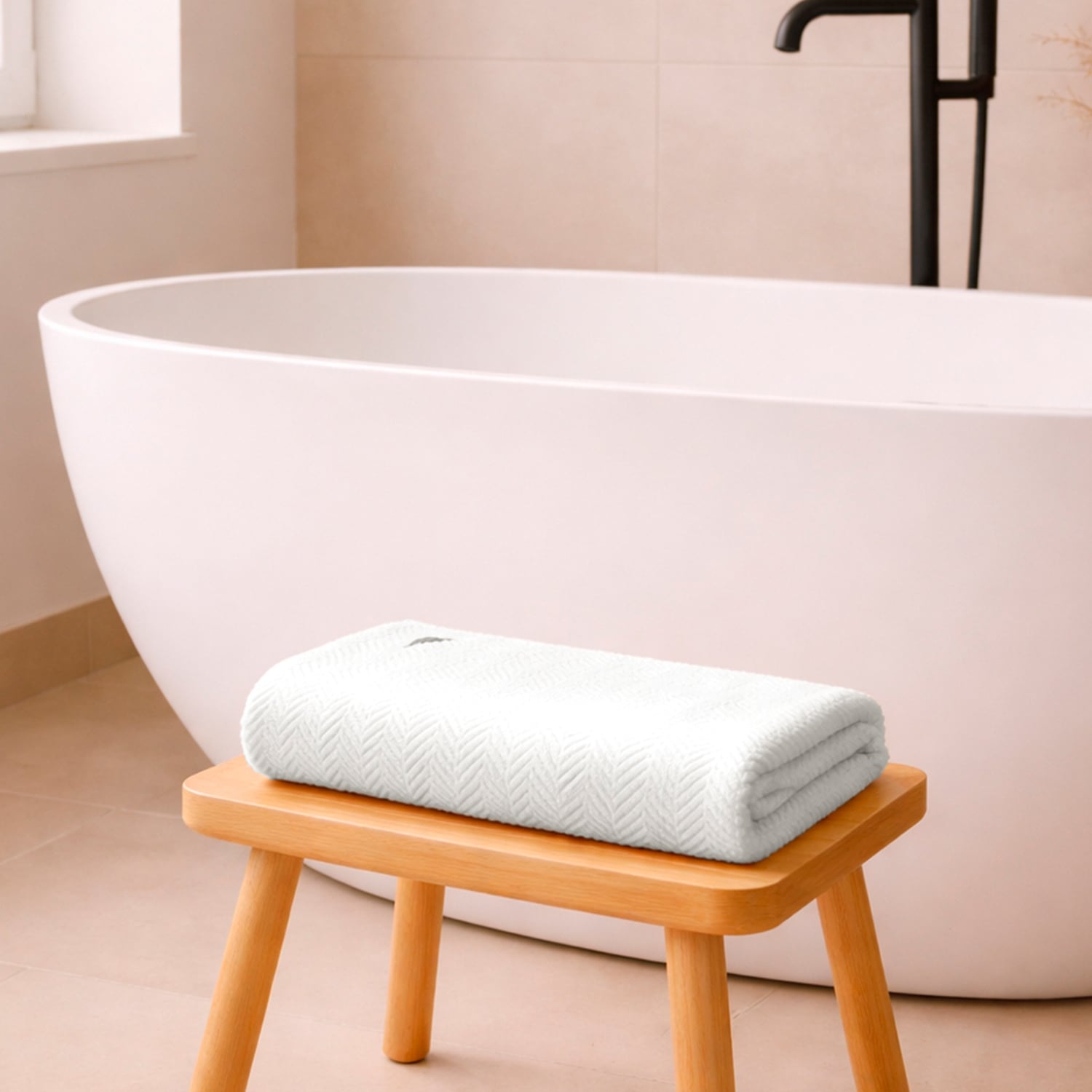 TOALLA DE BAÑO CUERPO VIS NAUTICA HOME 100% ALGODON SUAVE 76X137CM BLANCA - 1
