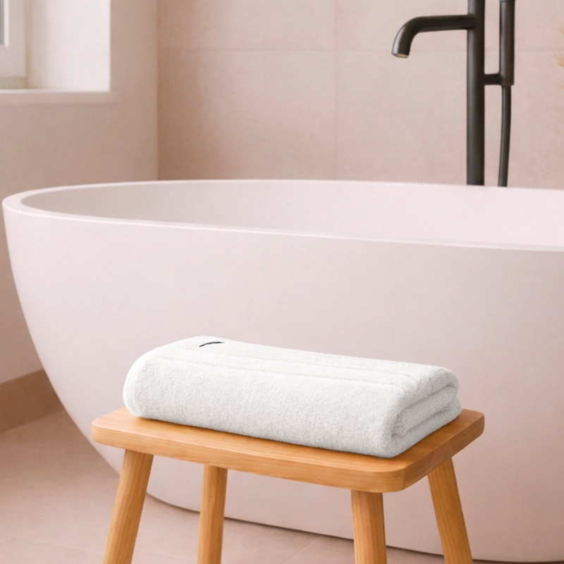 TOALLA DE BAÑO CUERPO NAUTICA HOME 100% ALGODON 76X137CM BLANCA - 1