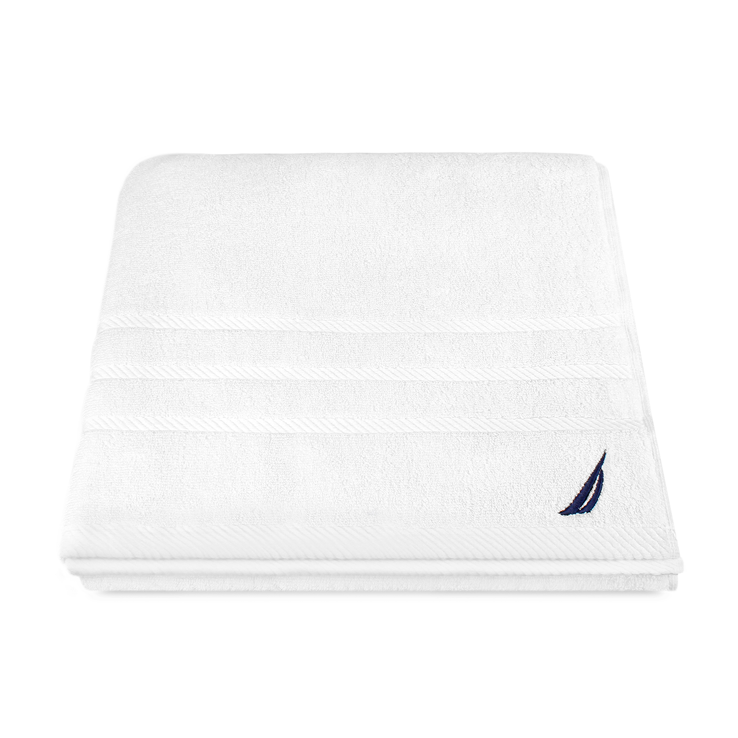 TOALLA DE BAÑO CUERPO NAUTICA HOME 100% ALGODON 76X137CM BLANCA - 5