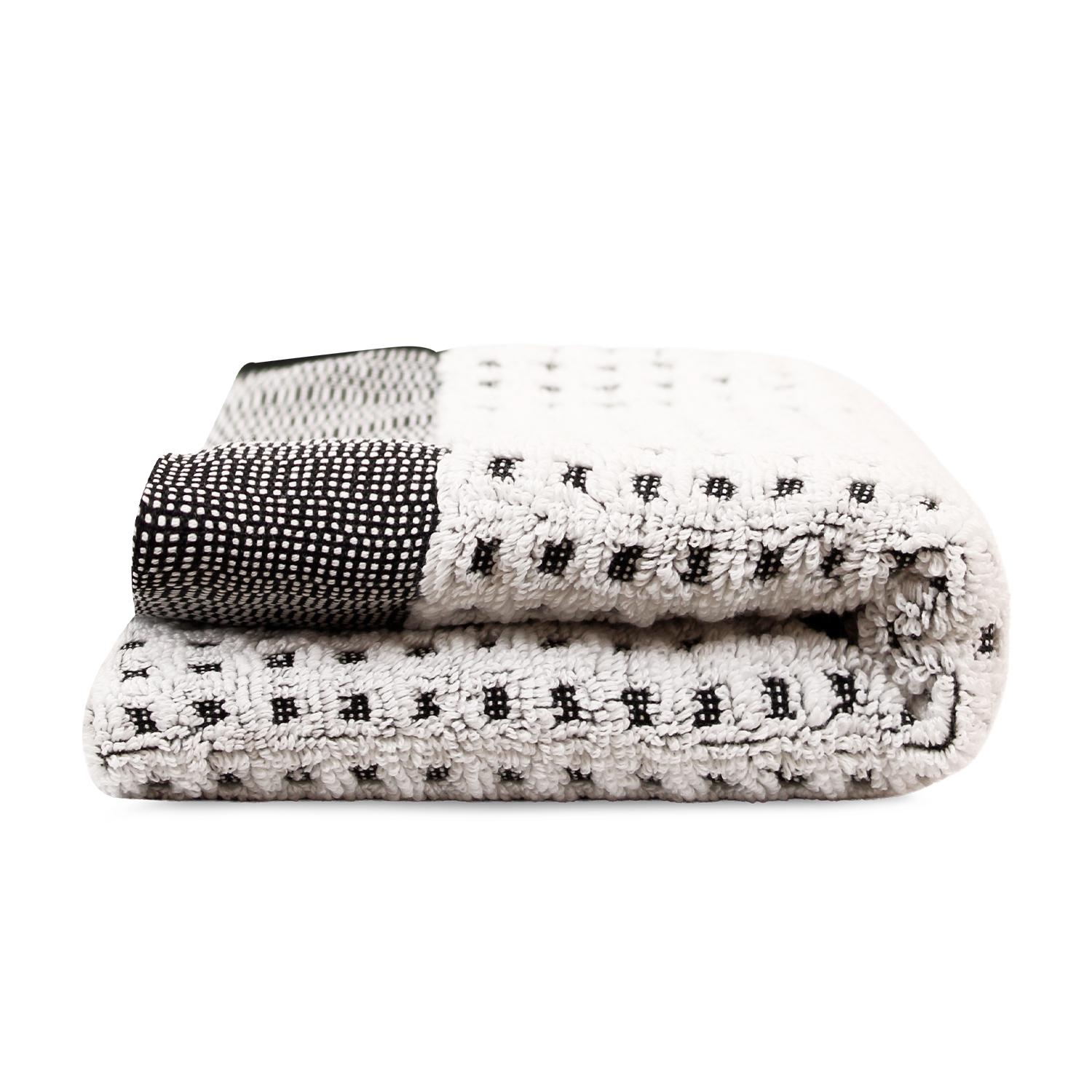 TOALLA DE MANOS MARA NAUTICA HOME 40X60 BLANCA-NEGRA - 2