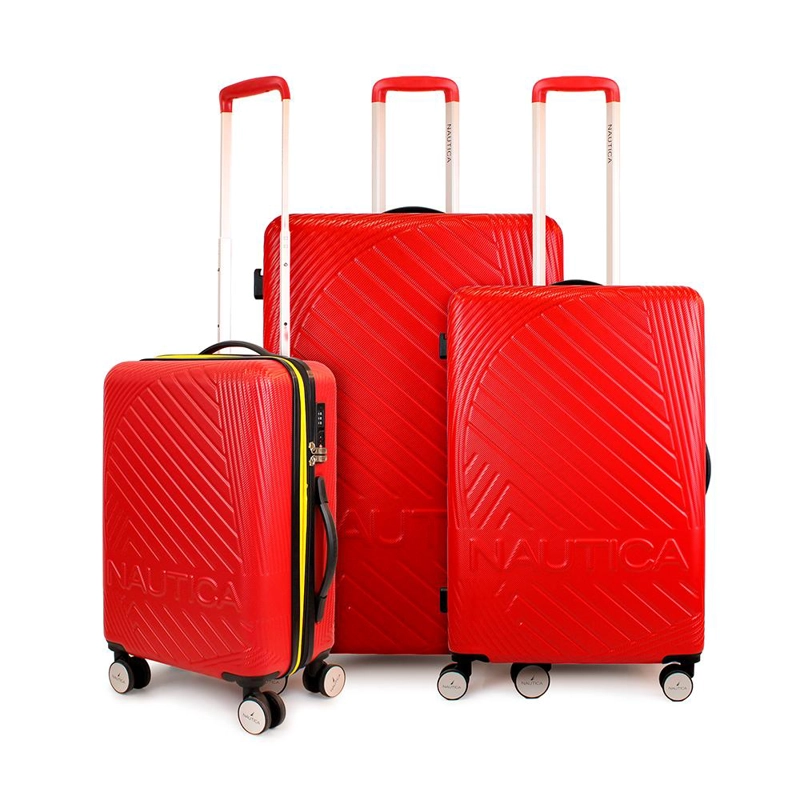 SET DE 3 MALETAS S+M+NAUTICA BAHAMAS ROJA - 1